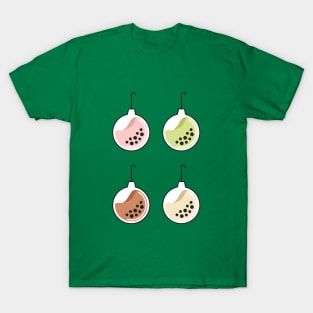 Bubble Tea Christmas Bulbs T-Shirt